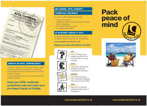 ATOL Pack Peace of Mind Leaflet