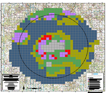 Example of coloured squares safeguarding map