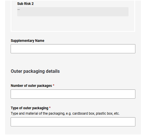Dangerous Goods Details