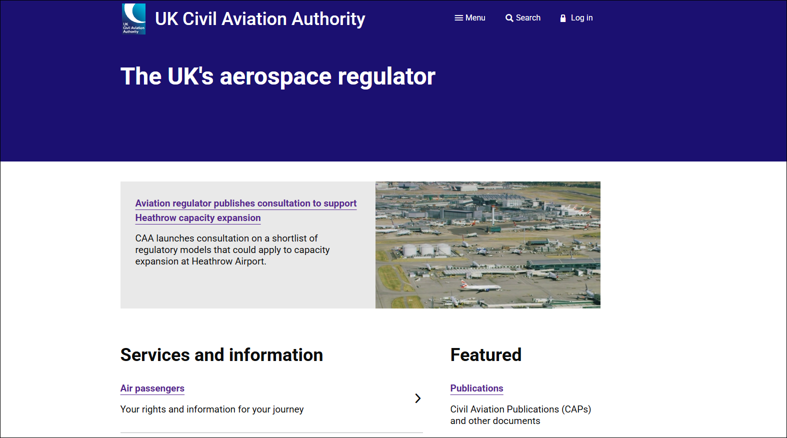 A new CAA website will launch on 9 June. 